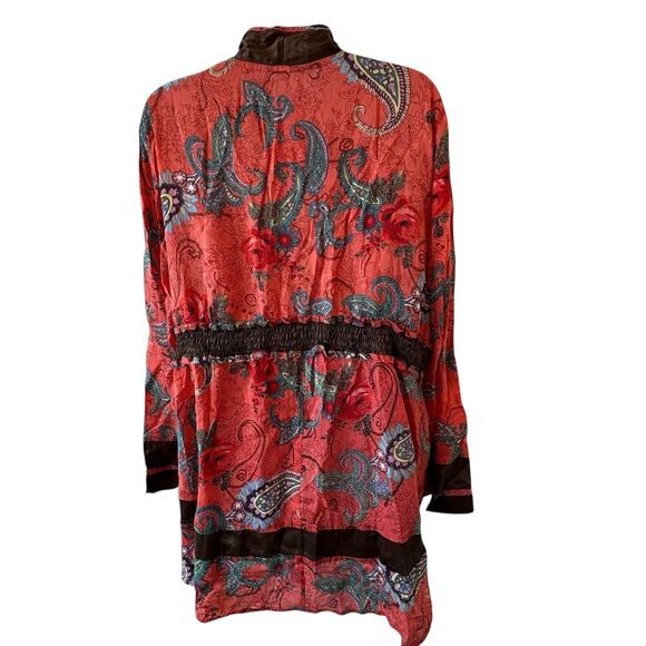 Johnny Was Paisley Rayon Tunic Blouse Kimono Size 1X Boho/Festival - Picture 3 of 10
